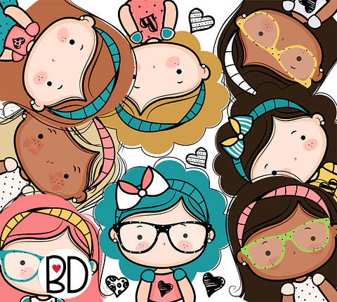 Kit Digital Meninas 6 - Boneca Digital 