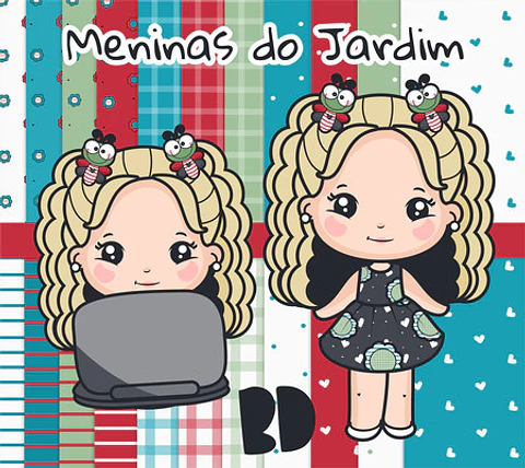 Kit Digital Meninas do Jardim - Boneca Digital