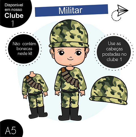 Kit Digital Militares Exército - Boneca Digital