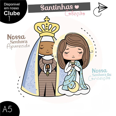 Kit Digital Nossa Senhora Conseição e Nossa Senhora Aparecida - Boneca Digital