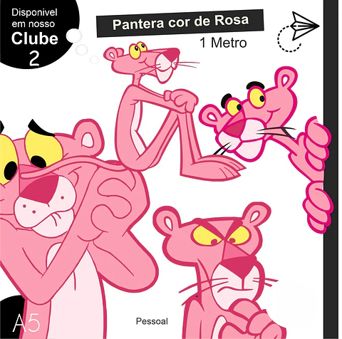 Kit Digital Pantera Cor de Rosa - Boneca Digital 