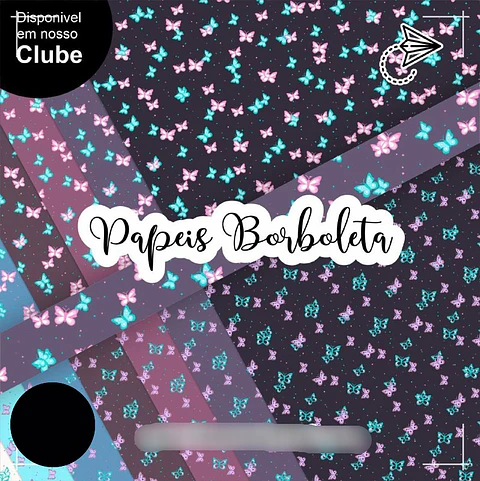 Kit Digital Papéis Borboletas - Boneca Digital