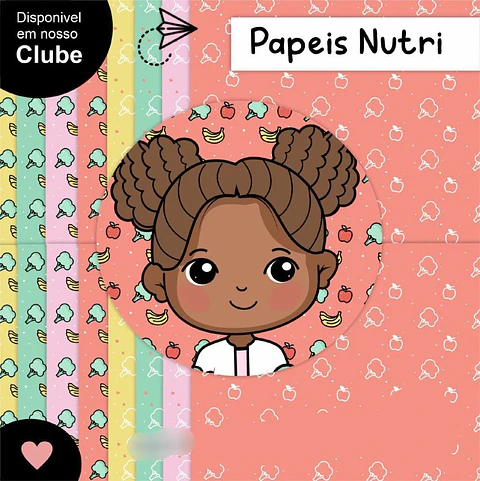 Kit Digital Papéis Nutri - Boneca Digital