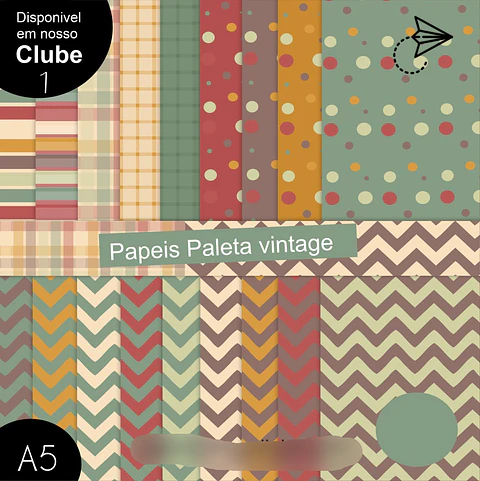 Kit Digital Papéis Vintage 3 - Boneca Digital