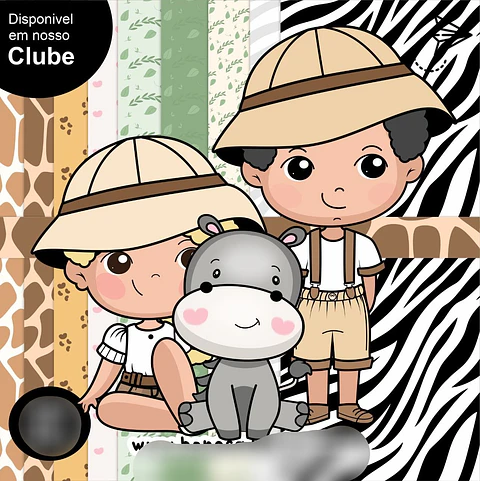 Kit Digital Safari - Boneca Digital