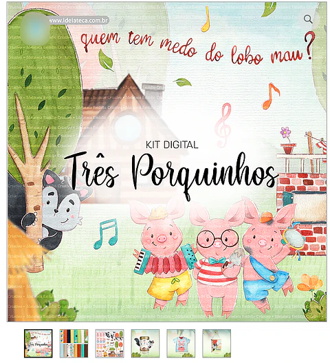 Kit Digital Três Porquinhos 