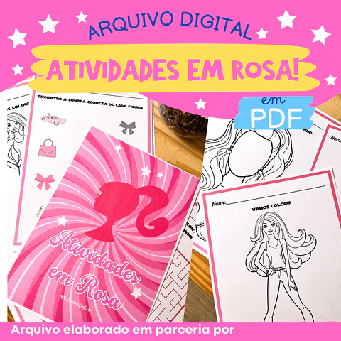 Arquivo Barbie Atividades em Rosa
