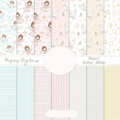 Kit Digital Papéis Digitais Batismo