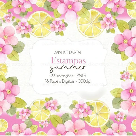 Kit Digital Elementos Estampas Summer