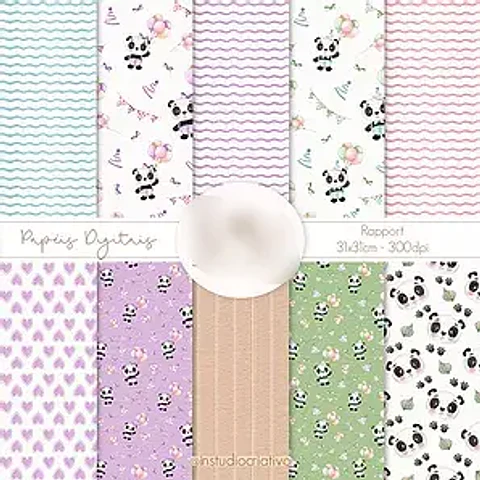 Kit Digital Papéis Pandinhas 