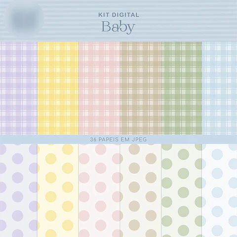 Kit Digital Papéis Baby