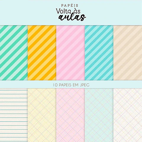 Kit Digital Papéis Volta as Àulas 