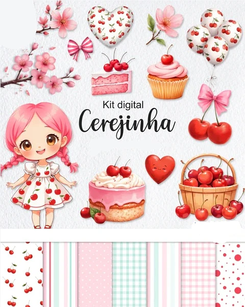 Kit Digital Cerejinha - Balloon