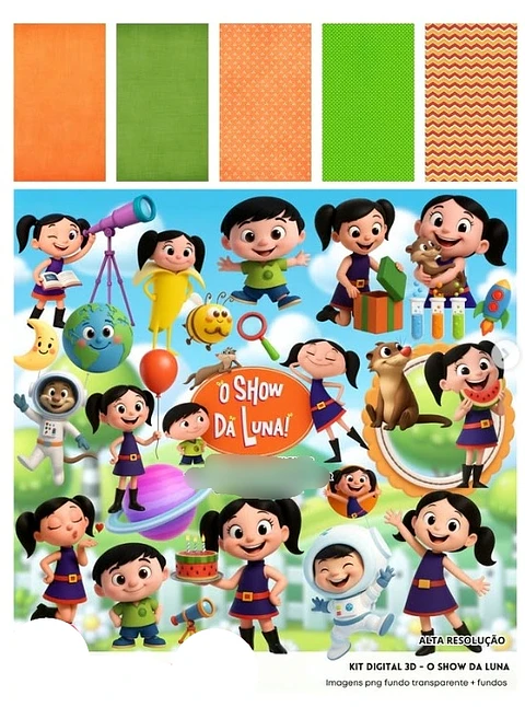 Kit Digital O Show da Luna 3D - Fanddy 