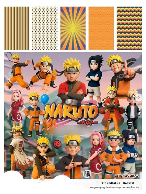 Kit Digital Naruto 3D - Fanddy