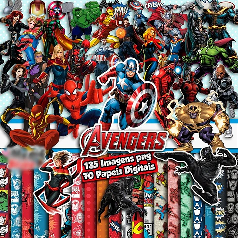 Kit Digital Vingadores 