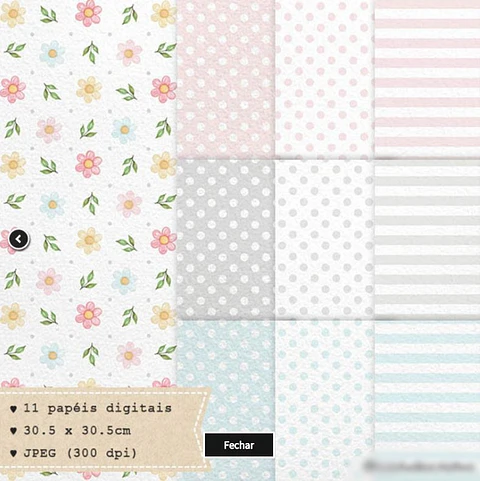 Kit Digital Animais da Floresta Papéis