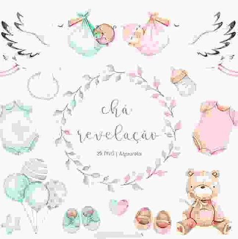 Kit Digital Chá Revelação