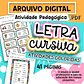 Kit Digital Atividade Letra Cursiva  - Thumbnail 1
