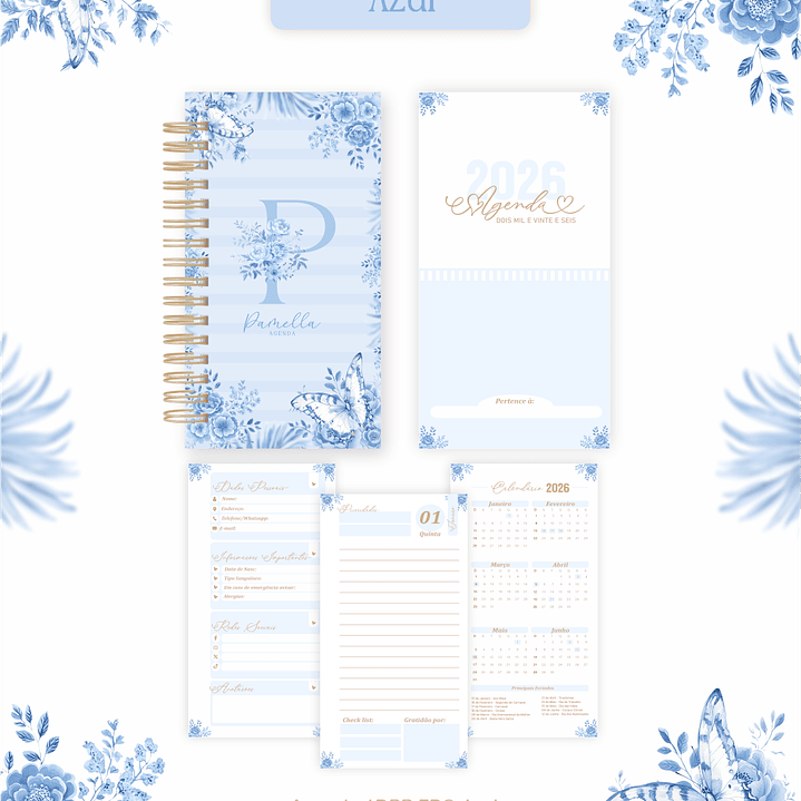 Arquivo Agenda Borboleta Azul - Pamella 4