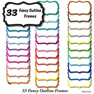 Kit Digital Molduras de contorno extravagantes