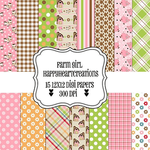 Kit Digital Papéis Fazenda Feminino