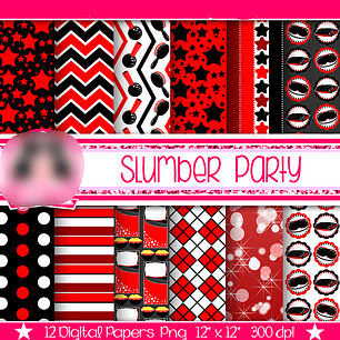 Kit Digital Papéis Festa do Pijama 6