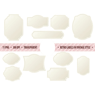 Kit Digital Etiquetas Vintage em Estilo Retrô