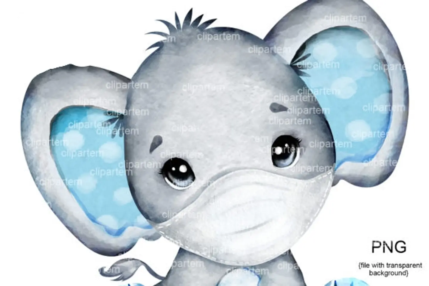 Kit Digital Blue Boy Elefantinho 1