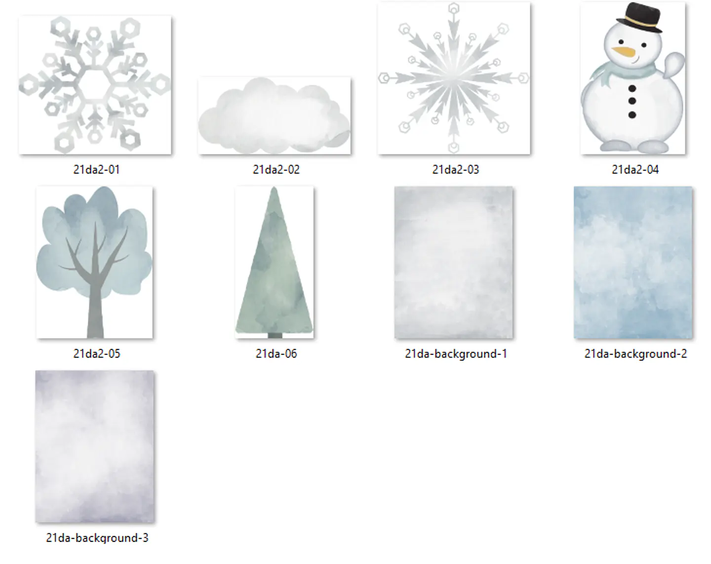 Kit Digital Boneco de neve 2