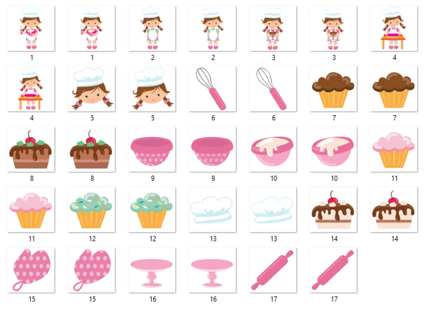 Kit Digital Garota Confeiteira  2