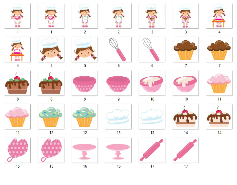 Kit Digital Garota Confeiteira  2