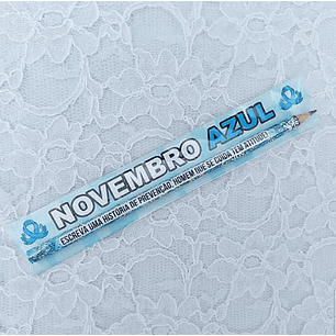 Arquivo Novembro Azul Card e Adesivo Lápis - Dhama 