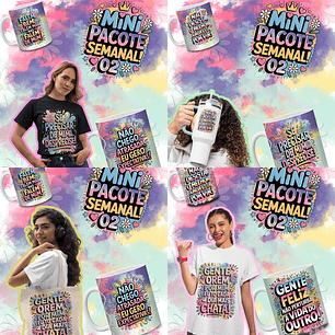 Arquivo Canecas Mini Pack Frases - Docinho de Caneca 