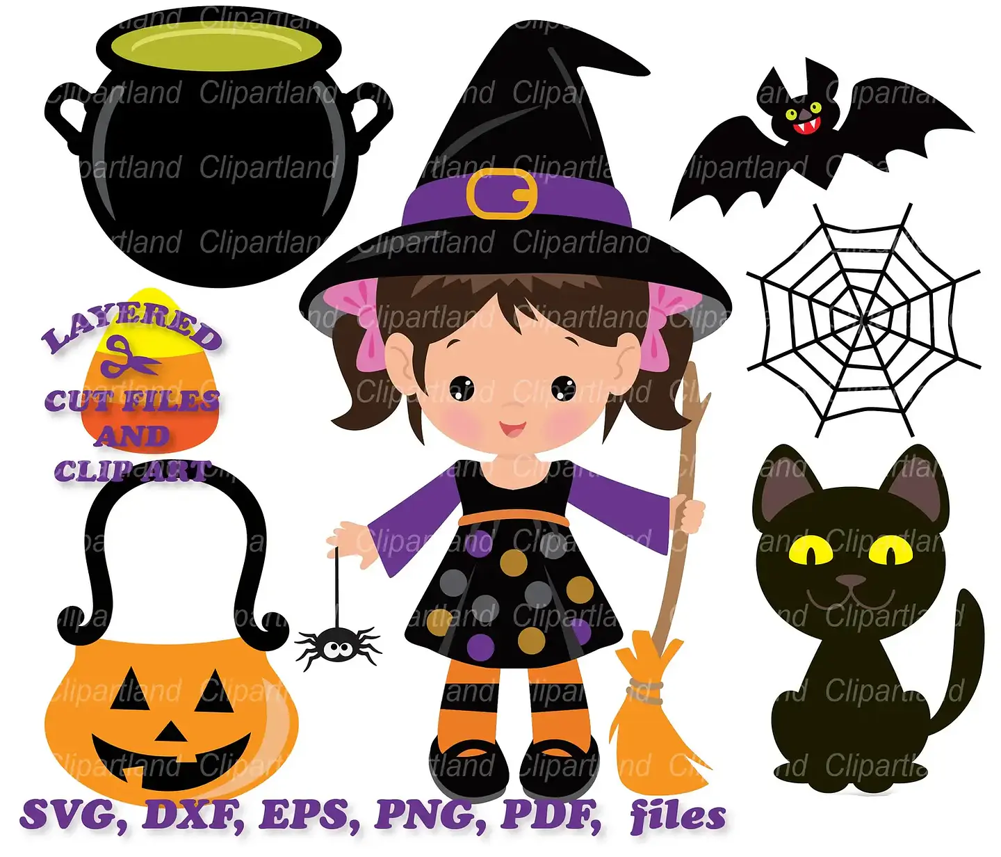 Kit Digital Halloween Bruxinha  1