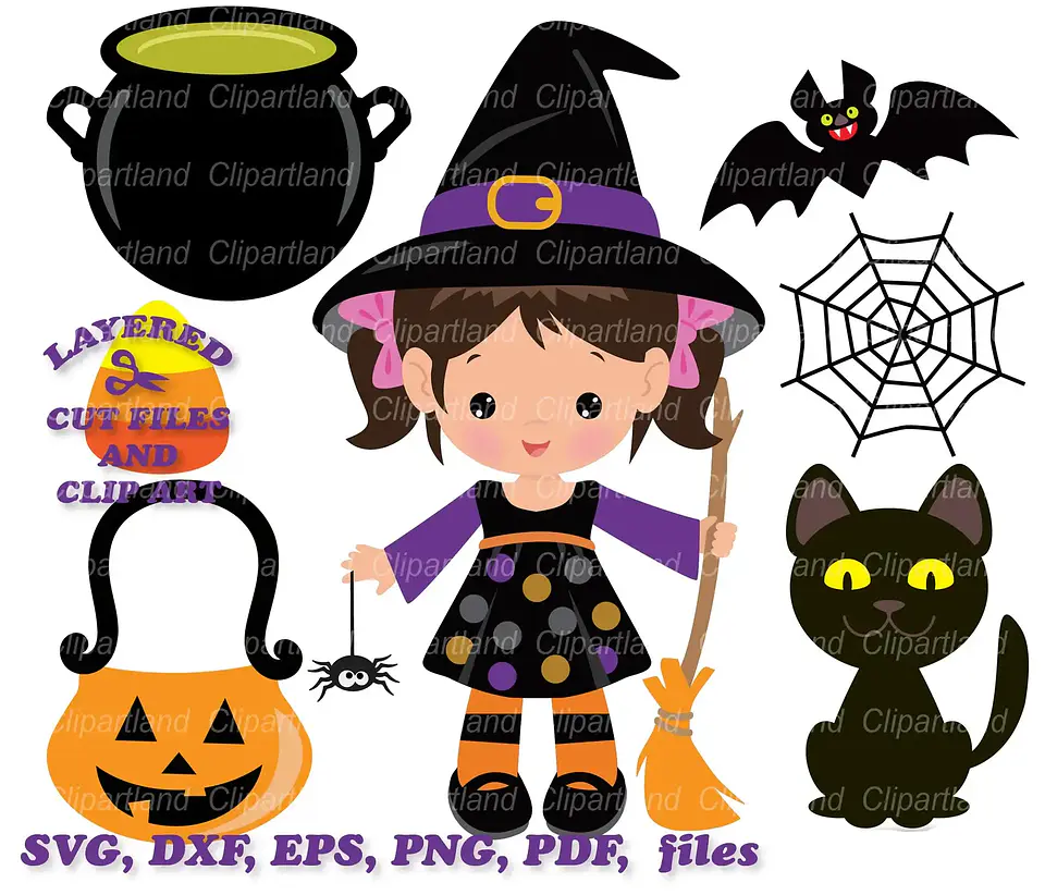 Kit Digital Halloween Bruxinha  1