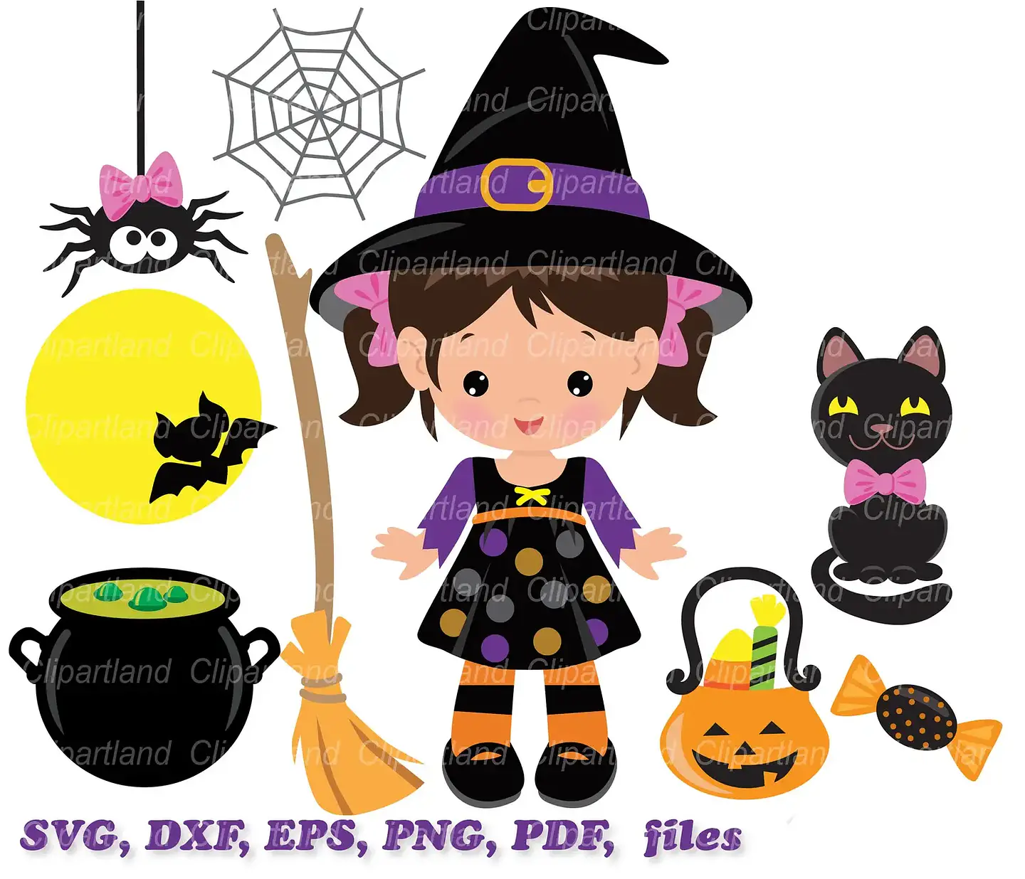 Kit Digital Halloween Bruxinha 02  1