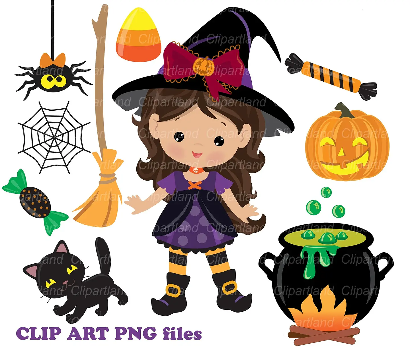 Kit Digital Halloween Bruxinha  1