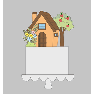 Arquivo Topo de Bolo Casinha e Àrvore 