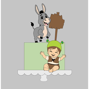 Arquivo Topo de Bolo Shrek Baby 