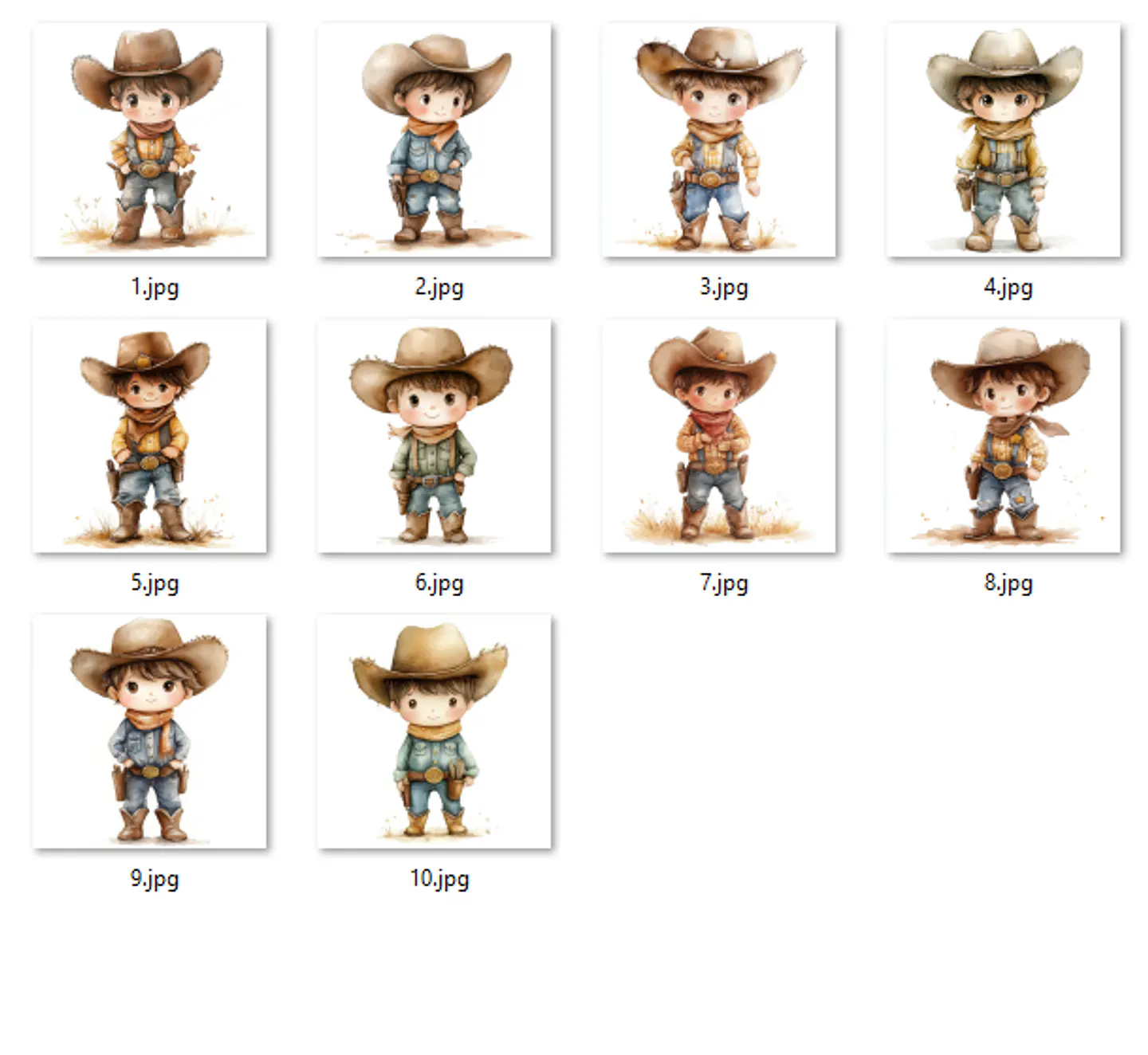 Kit Digital Cowboy Fofo  3