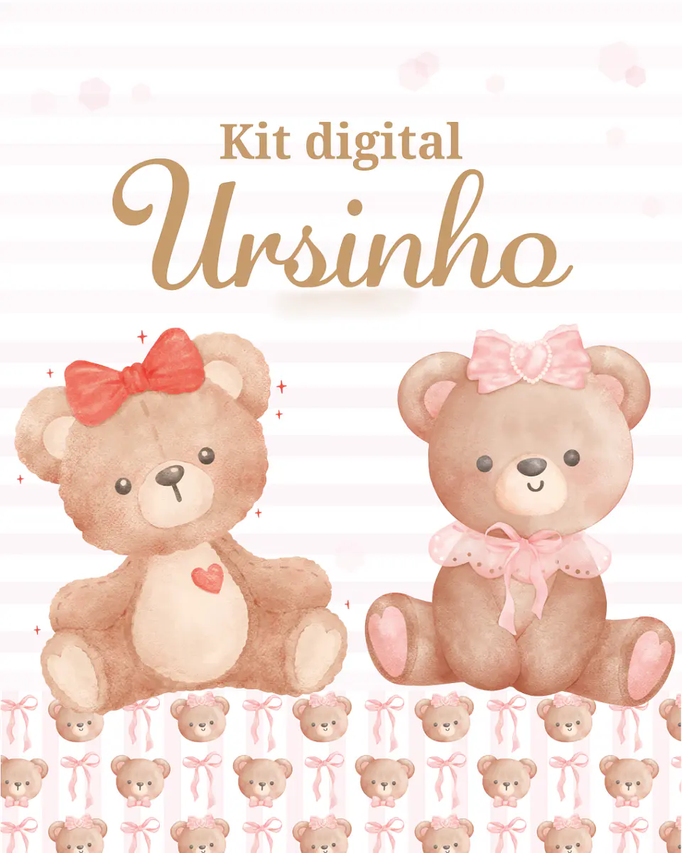 Kit Digital Ursinhos - Graziela Valente Designer  1