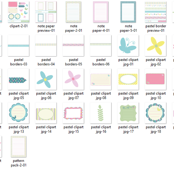 Kit Digital Pastel Clipart  2