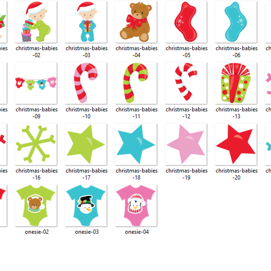 Kit Digital Bebês de Natal 2