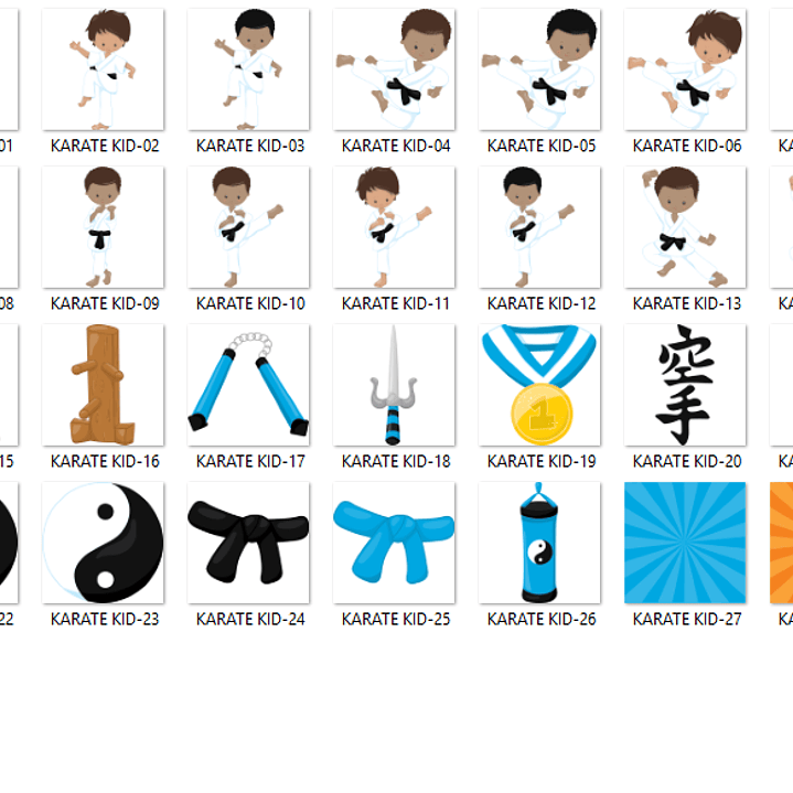 Kit Digital Karatê Kid Meninos  2