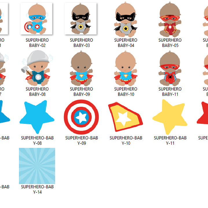 Kit Digital Bebês Super Heróis  2