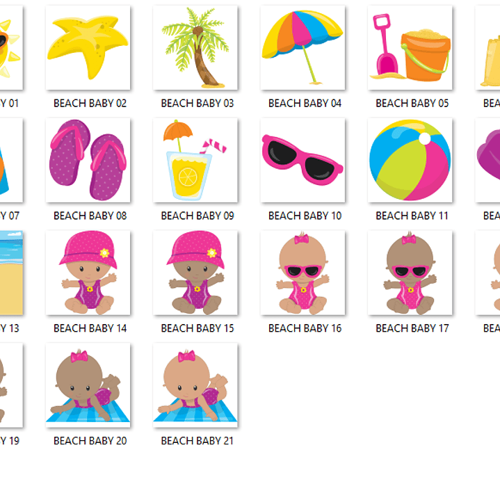 Kit Digital Bebês Festa na Praia  2