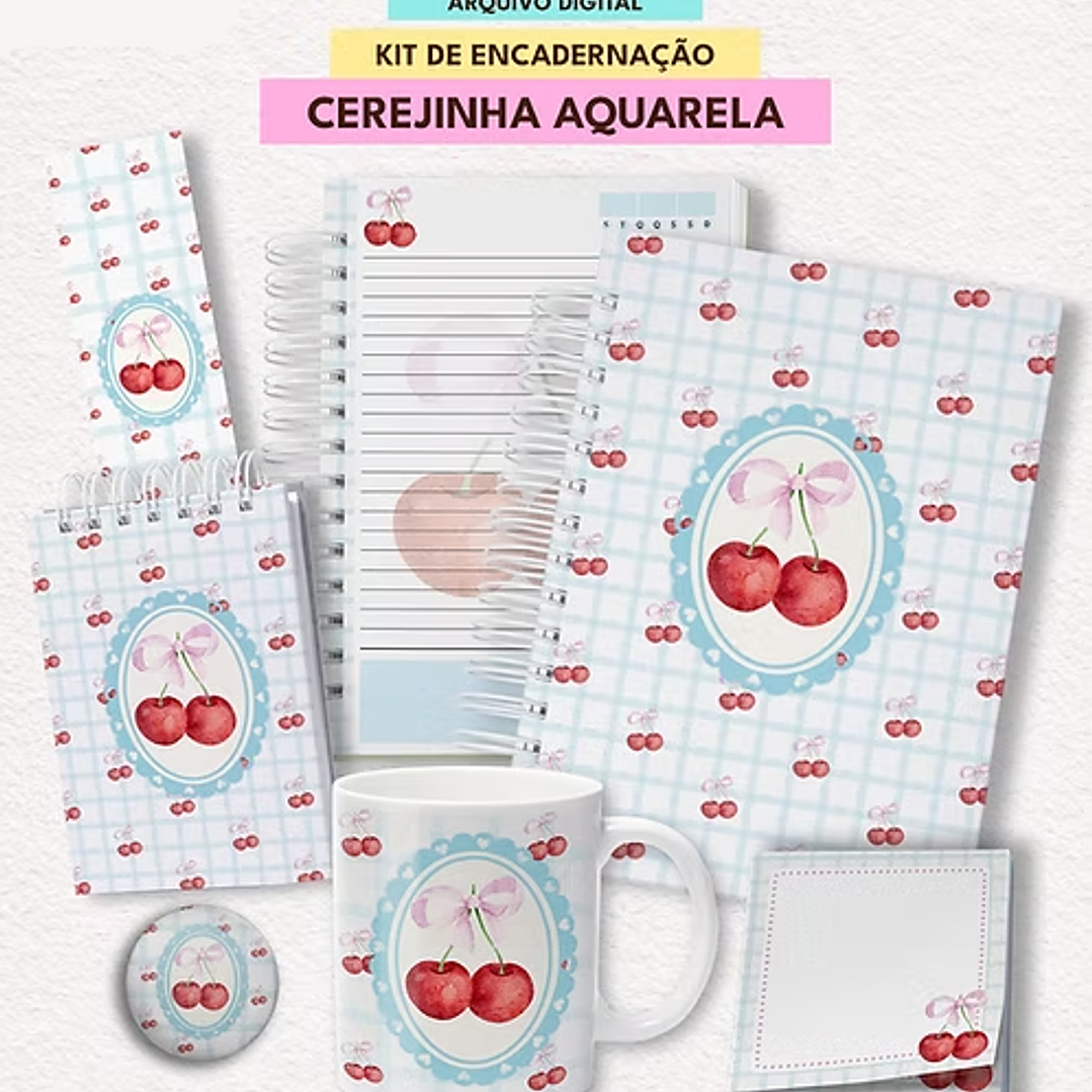 Arquivo Kit Cerejinha Aquarela - Mascute  1