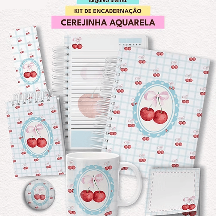 Arquivo Kit Cerejinha Aquarela - Mascute  1