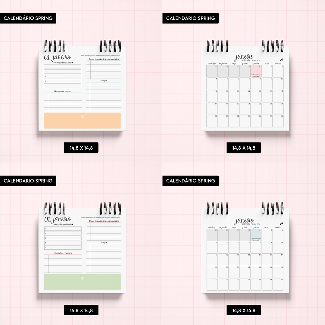 Arquivo Calendário Spring - Trilha de Papel  7